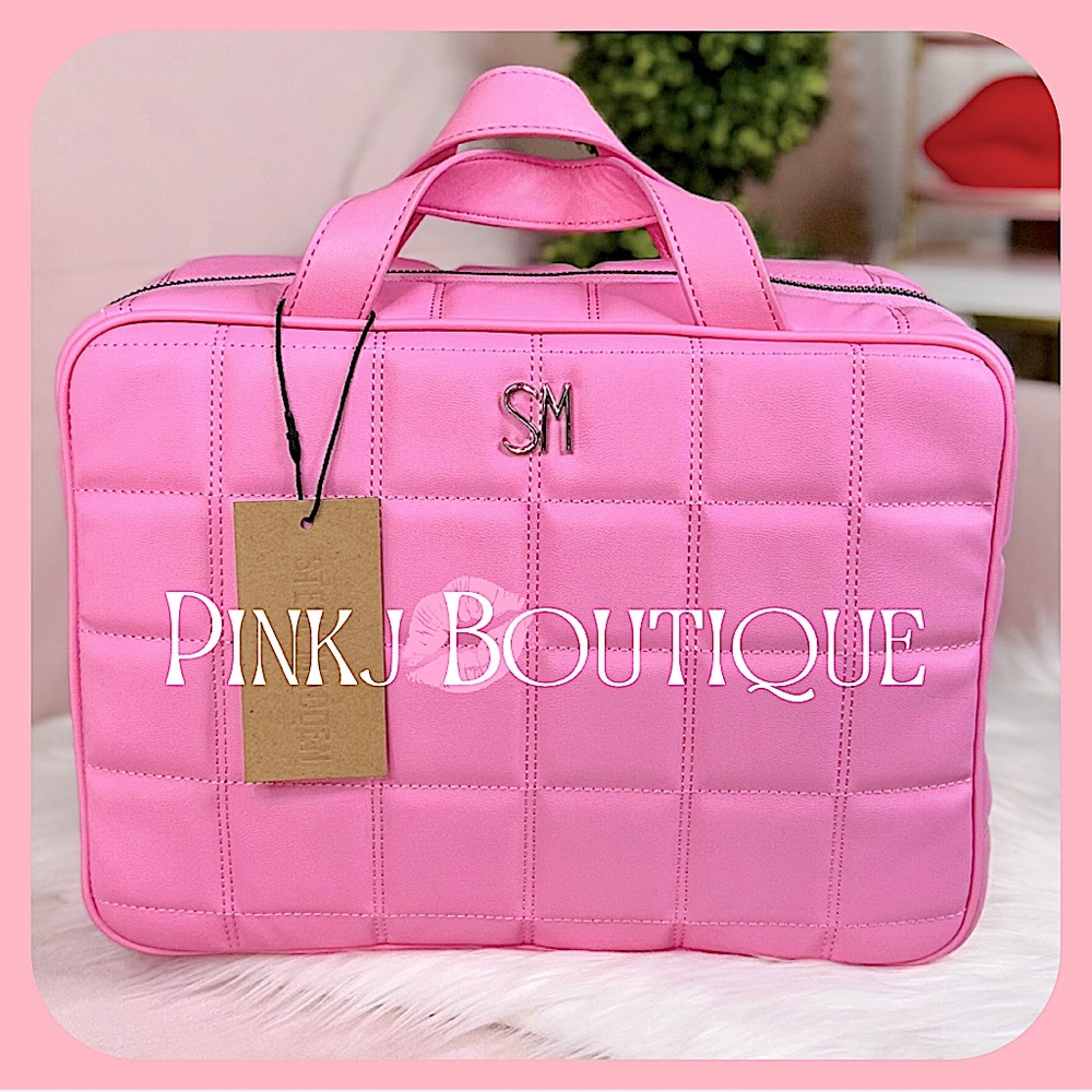 💗🎀{Steve Madden} Beautiful Bright Pink Weekender Quilted Cosmetic | Toiletry Bag